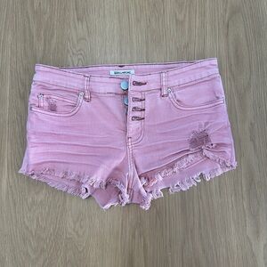 Billabong Pink Distressed Denim Shorts Size 27